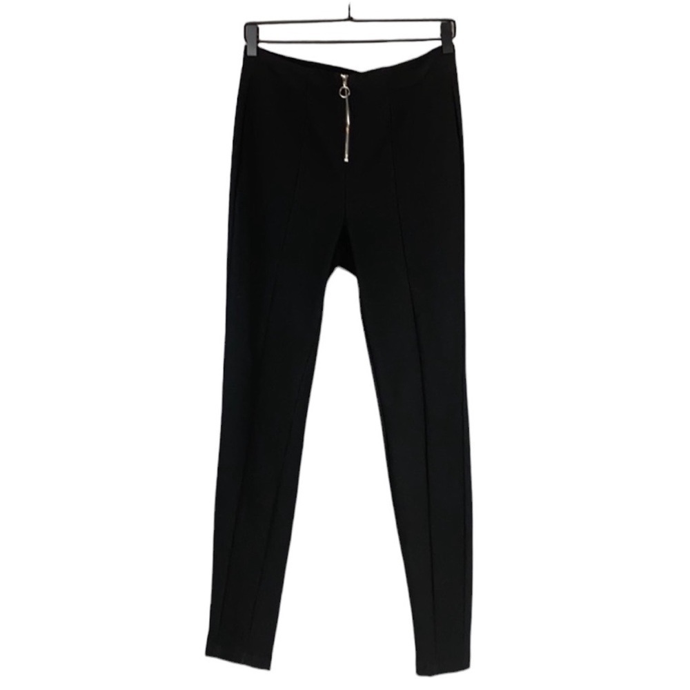 Bebop black exposed zipper legging